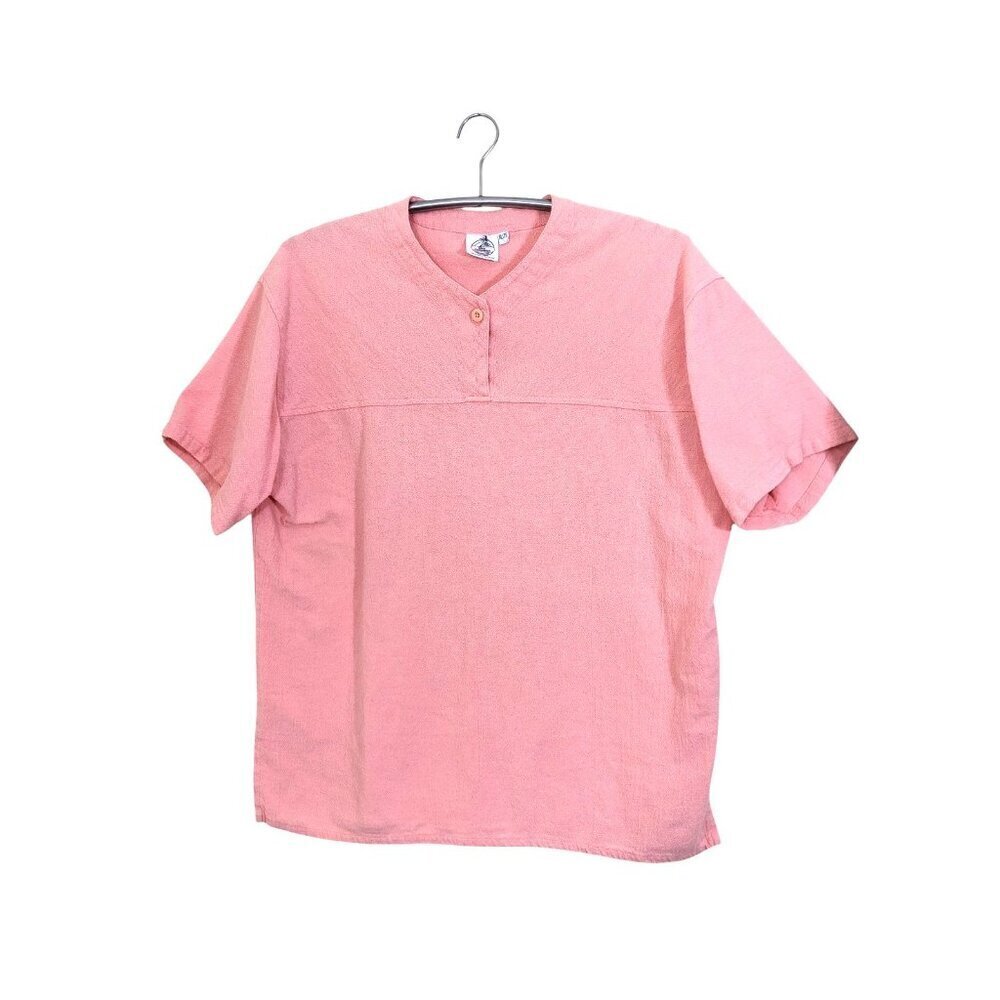 Tilley Endurables Pastel Peach Womans Tunic Cotton Gauzy Travel Oversized Boxy